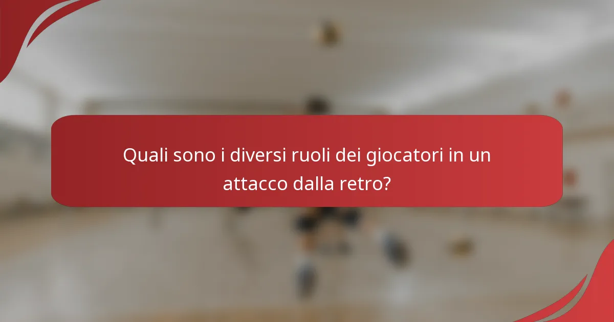 Quali sono i diversi ruoli dei giocatori in un attacco dalla retro?